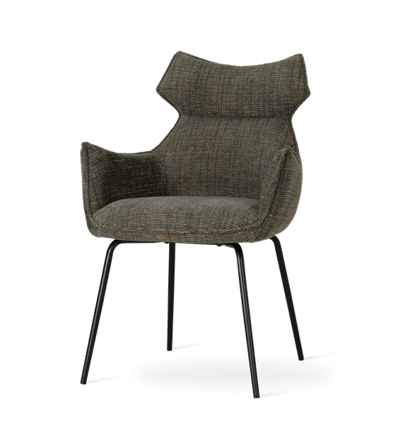 Krzesło BUTARO szaro-brązowy/ noga czarny