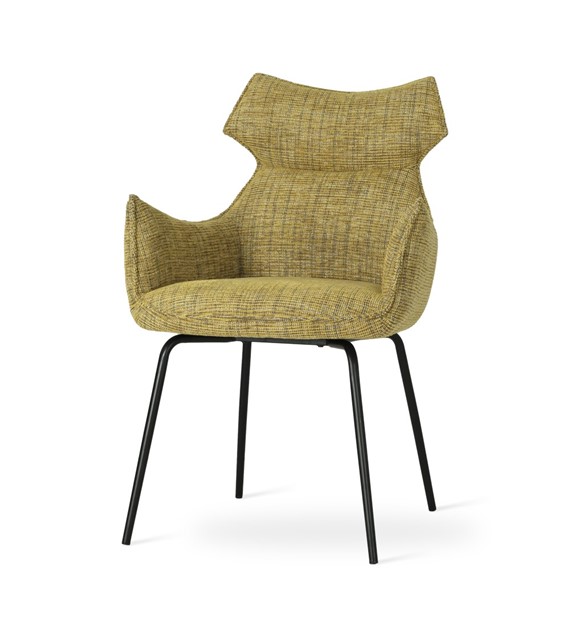 Krzesło BUTARO musztardowy/ noga czarny