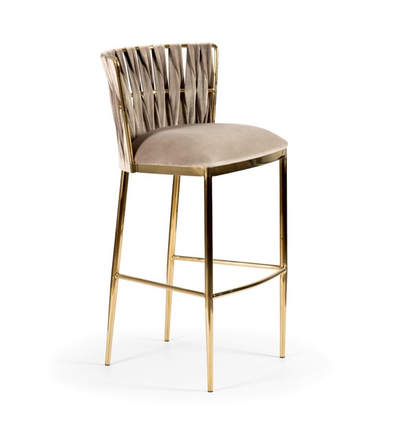 Hoker HORDIA 70 beżowy/ noga złota