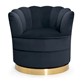 Fotel obrotowy SISI - granatowy / złoty